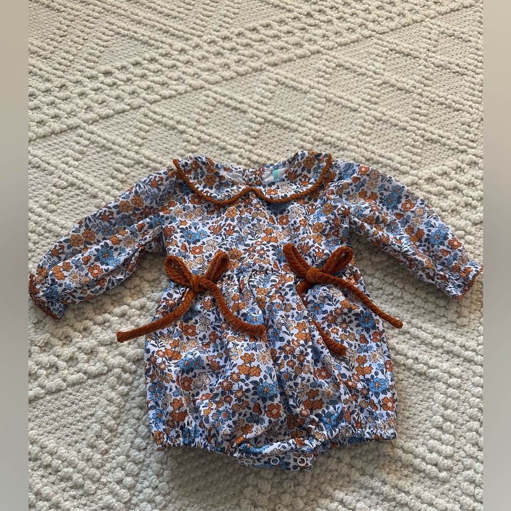 Smocked Flamingo bubble 9m NWOT